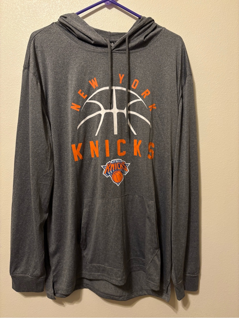 NBA Gray Ultra Game Pullover Hoodie with Logo Tag